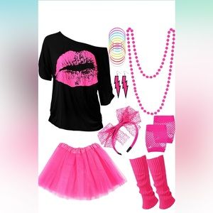 NWT 80s Costume Accessories 5piece Set